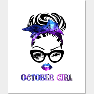 October Girl Galaxy Posters and Art